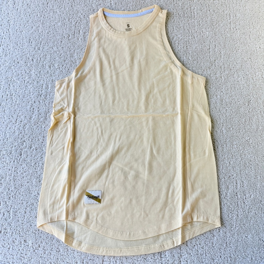 New Tracksmith Session Running Tank Top Womens‎ S Apricot Merino Wool Blend